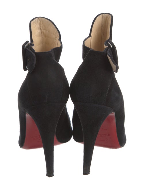 Christian Louboutin Suede Cutout Accent T-Strap Pumps