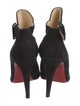 Christian Louboutin Suede Cutout Accent T-Strap Pumps