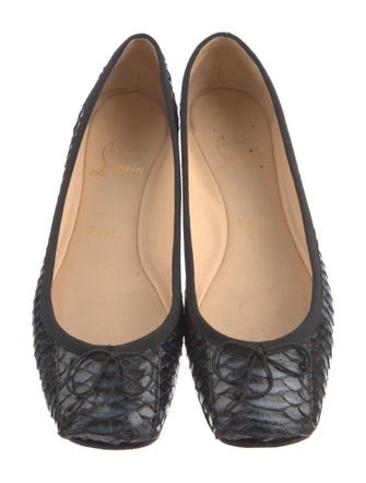 Christian Louboutin Water Snake Animal Print Ballet Flats