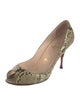 Christian Louboutin Snakeskin Animal Print Pumps