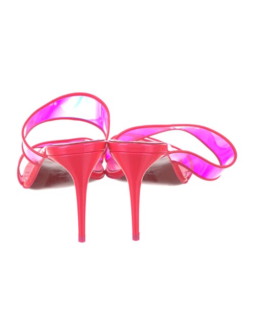 Christian Louboutin PVC Leather Trim Embellishment Slides