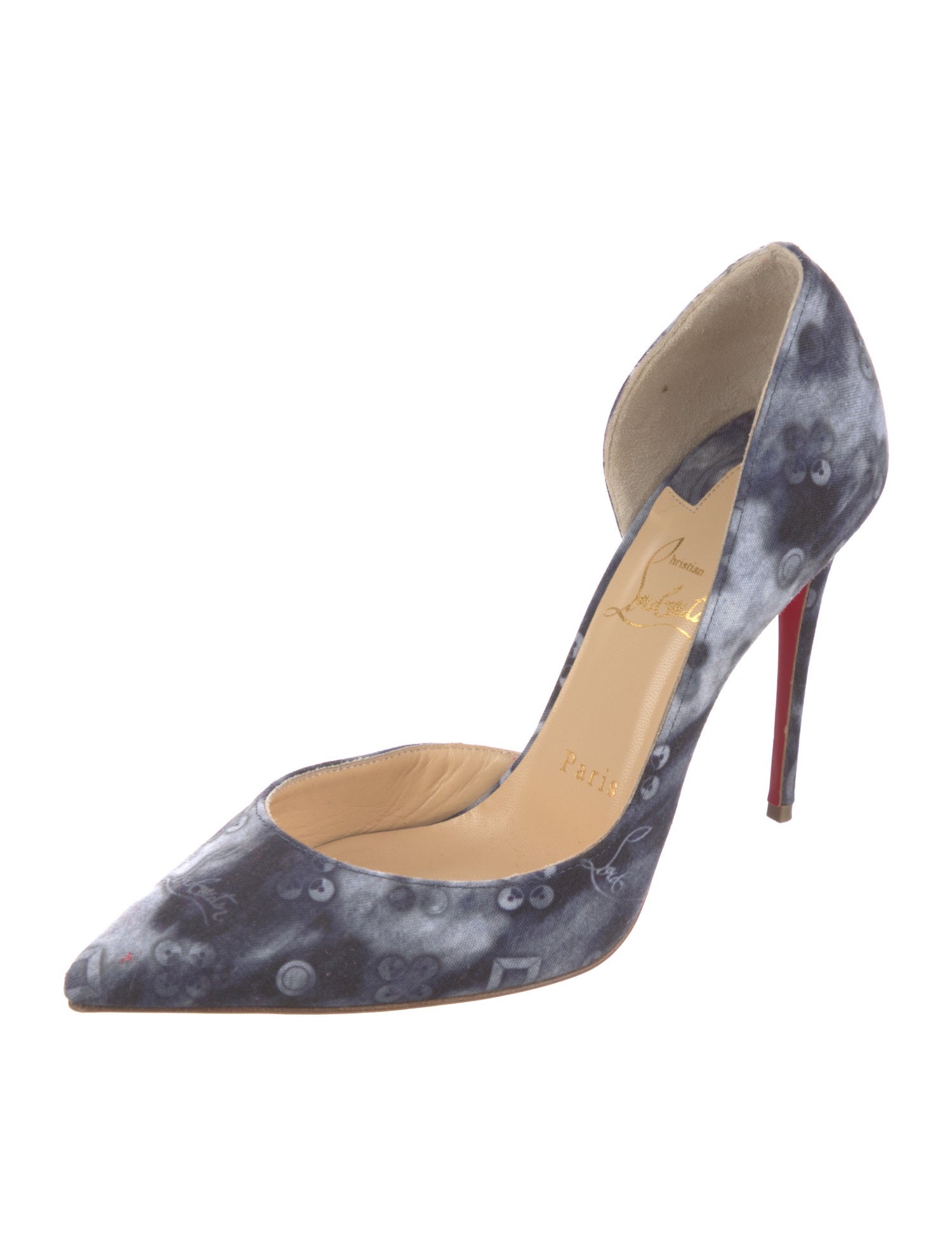 Christian Louboutin Tie-Dye Print D'Orsay Pumps