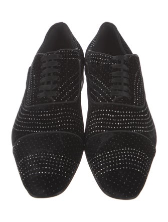 Christian Louboutin Velvet Printed Oxfords