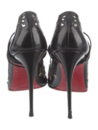Christian Louboutin Patent Leather Lasercut Accents D'Orsay Pumps
