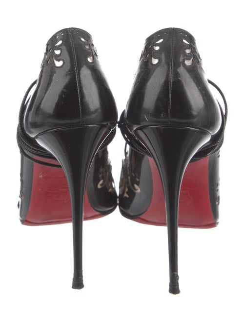 Christian Louboutin Patent Leather Lasercut Accents D'Orsay Pumps
