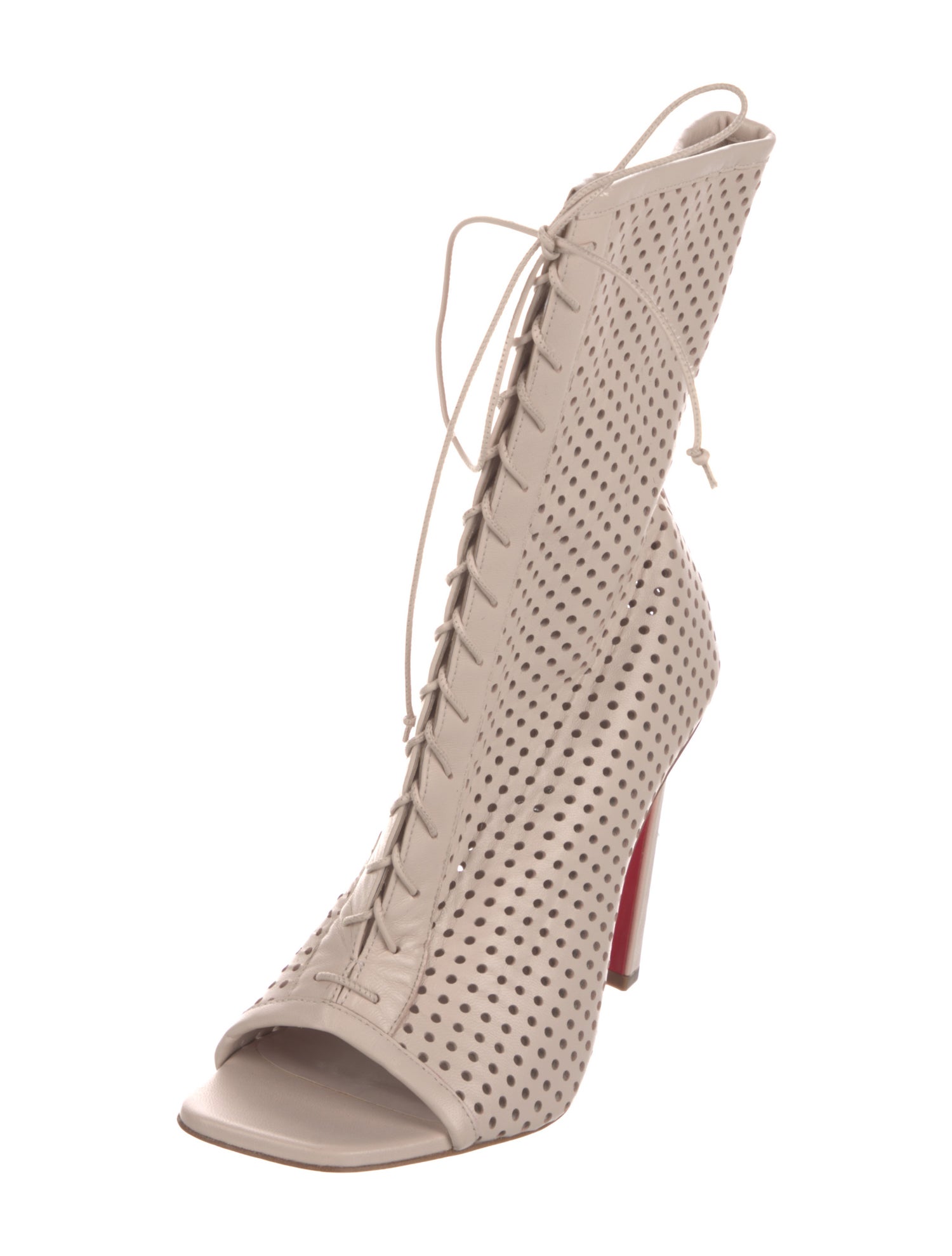 Christian Louboutin Leather Lace-Up Boots