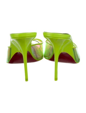 Christian Louboutin PVC Leather Trim Embellishment Slides