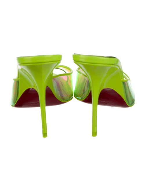 Christian Louboutin PVC Leather Trim Embellishment Slides