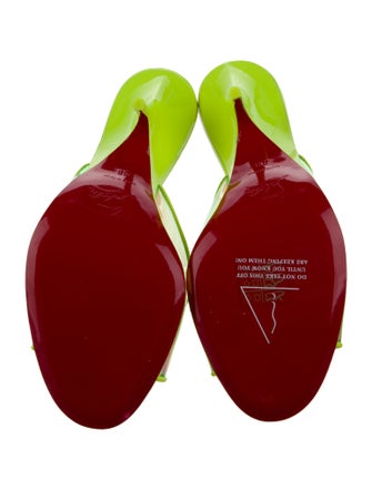 Christian Louboutin PVC Leather Trim Embellishment Slides