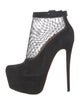 Christian Louboutin Suede Mesh Accents Boots