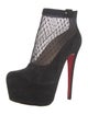 Christian Louboutin Suede Mesh Accents Boots