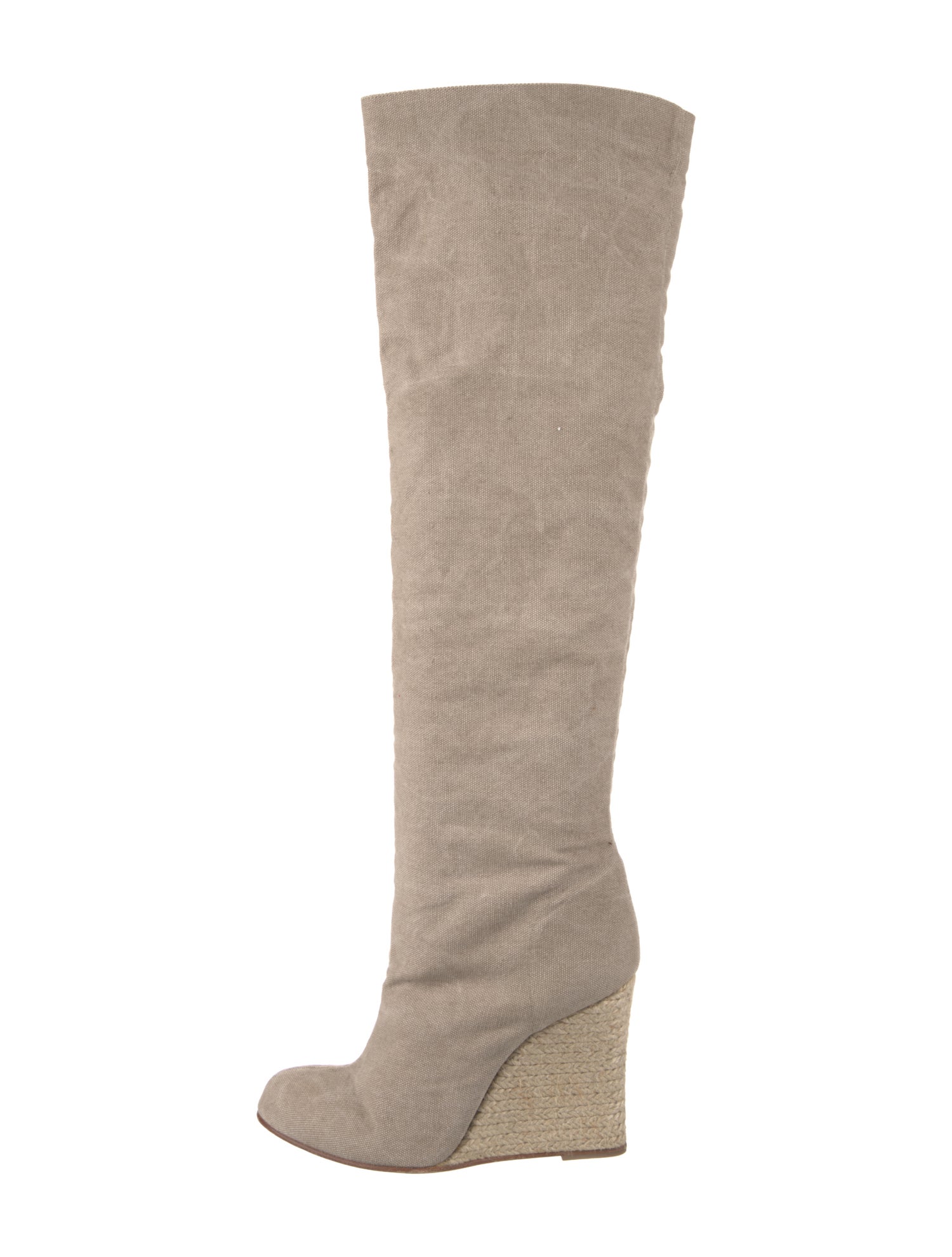 Christian Louboutin Canvas Braided Accents Boots