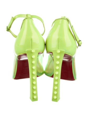 Christian Louboutin Patent Leather Studded Accents Pumps
