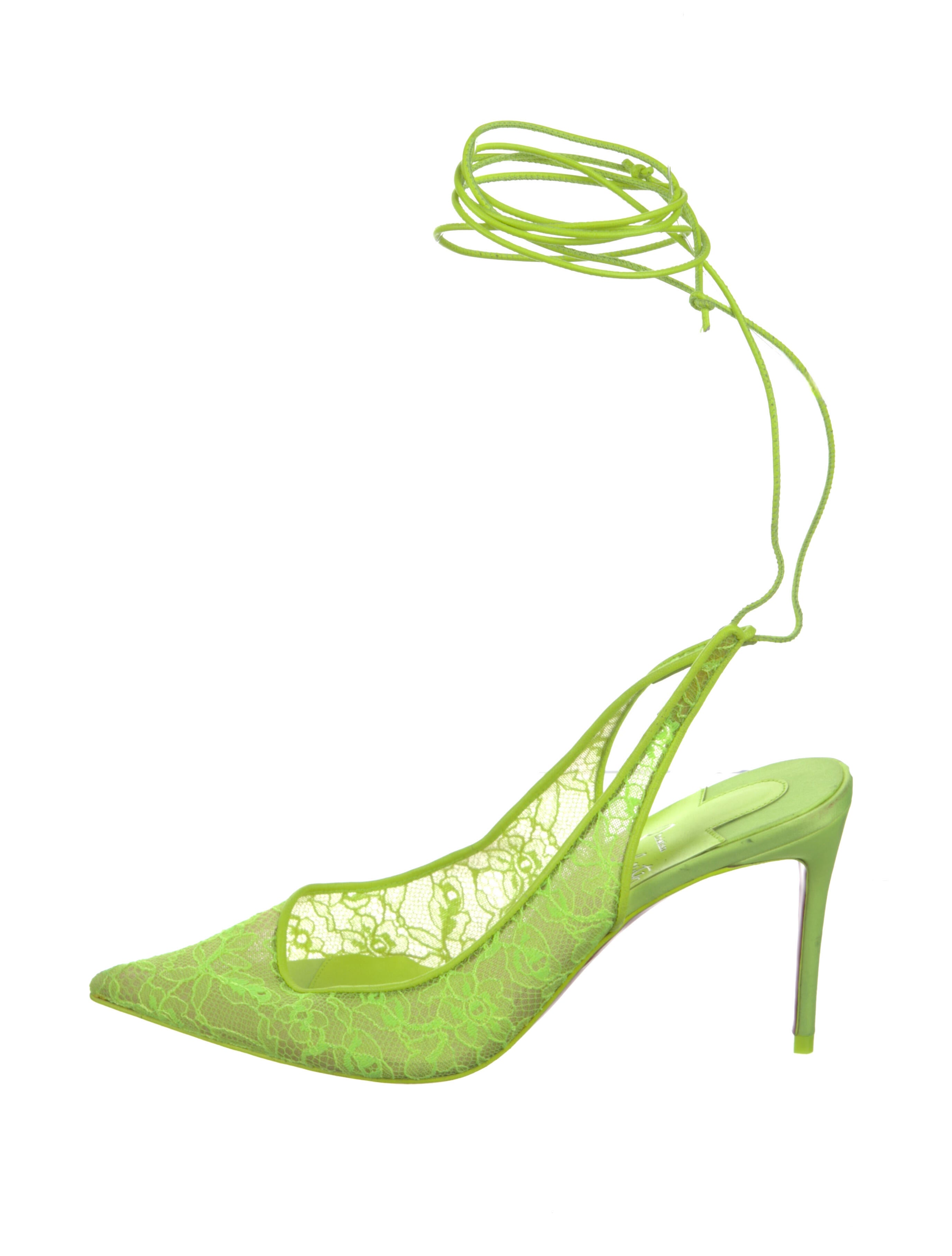 Christian Louboutin Lace Slingback Pumps