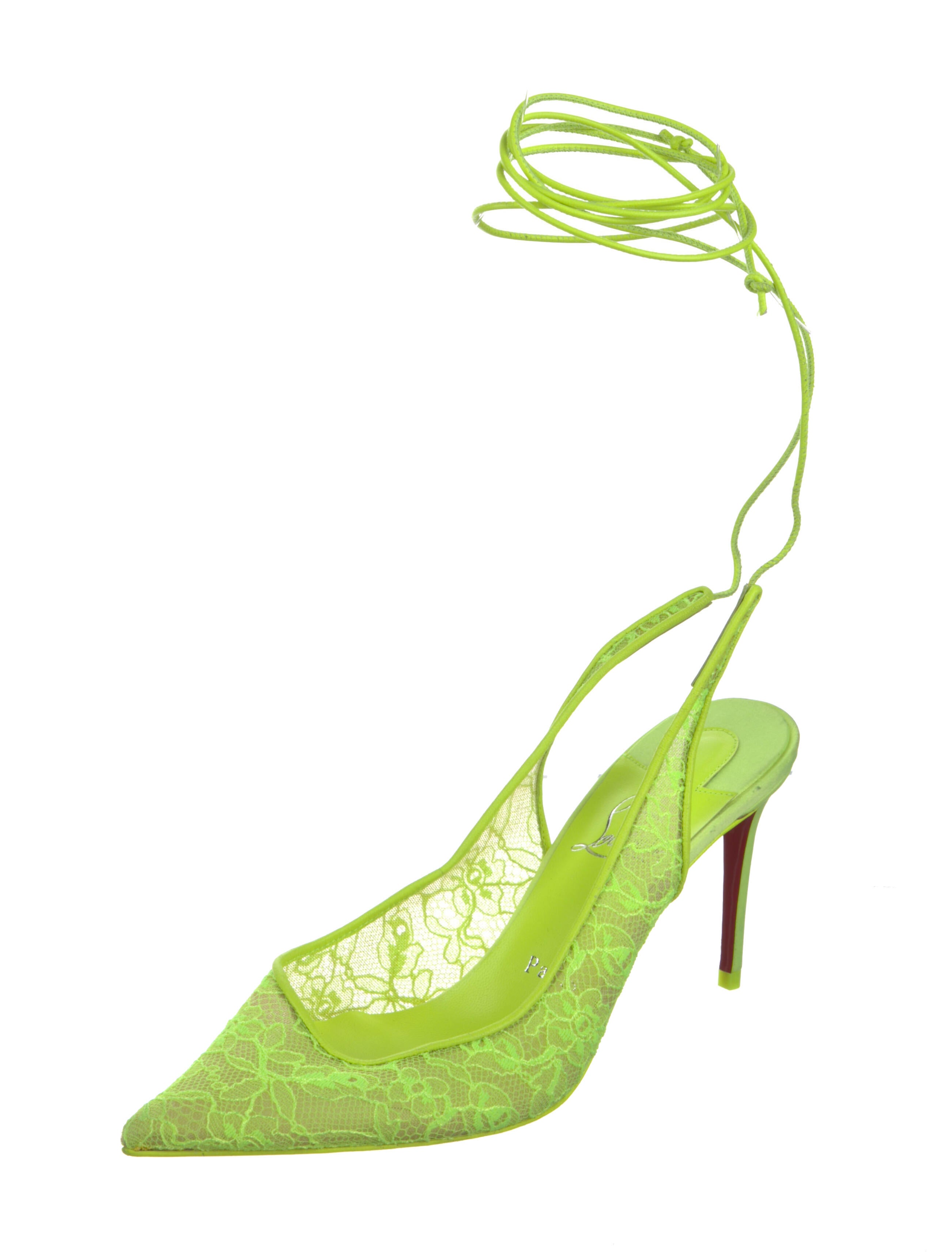 Christian Louboutin Lace Slingback Pumps