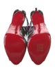 Christian Louboutin Patent Leather Printed Slingback Sandals
