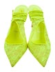 Christian Louboutin Lace Lace Pattern Slingback Pumps