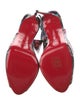 Christian Louboutin Patent Leather Printed Slingback Sandals