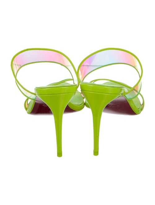 Christian Louboutin PVC Leather Trim Embellishment Slides