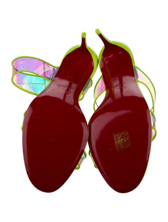 Christian Louboutin PVC Leather Trim Embellishment Slides