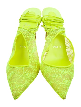 Christian Louboutin Lace Slingback Pumps