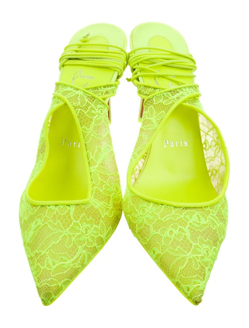 Christian Louboutin Lace Slingback Pumps
