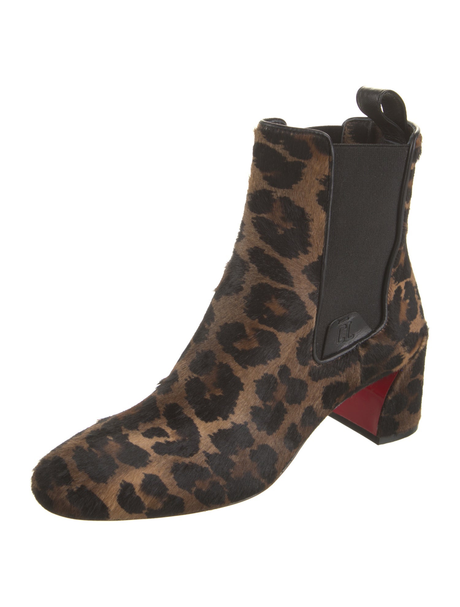 Christian Louboutin Ponyhair Animal Print Chelsea Boots