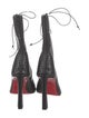 Christian Louboutin Leather Lasercut Accents Lace-Up Boots