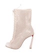 Christian Louboutin Leather Lasercut Accents Lace-Up Boots