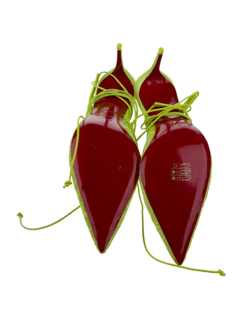 Christian Louboutin Lace Lace Pattern Slingback Pumps