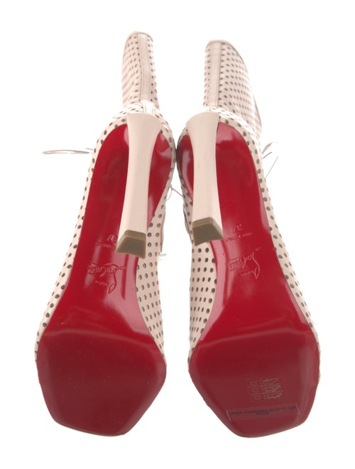 Christian Louboutin Leather Lasercut Accents Lace-Up Boots