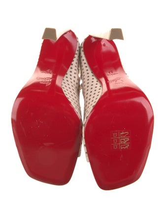 Christian Louboutin Leather Lasercut Accents Lace-Up Boots