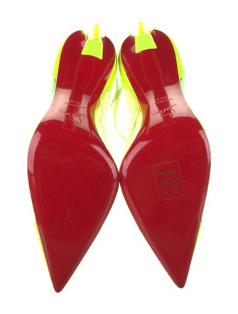 Christian Louboutin Spike Accents PVC Slingback Pumps
