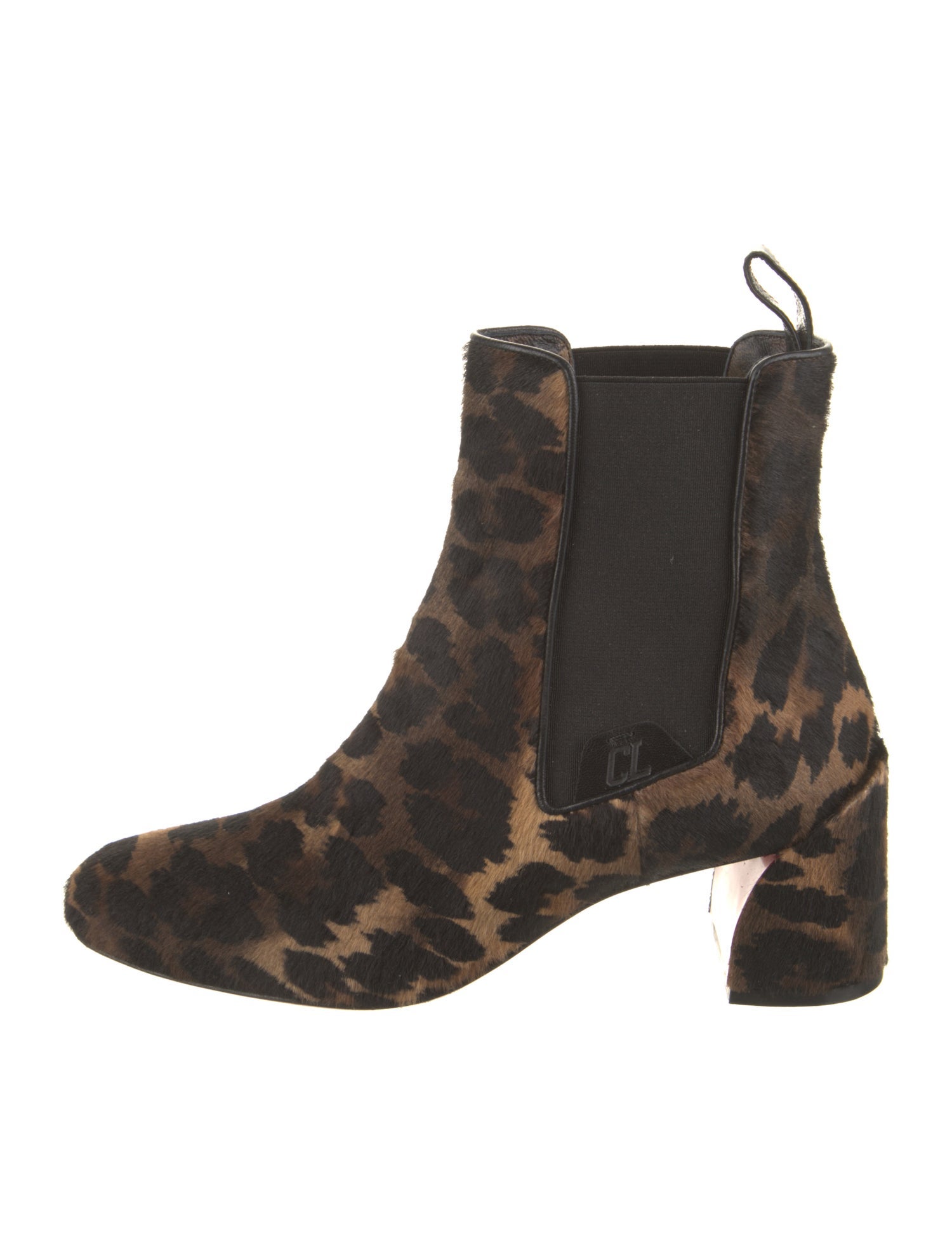 Christian Louboutin Ponyhair Animal Print Chelsea Boots