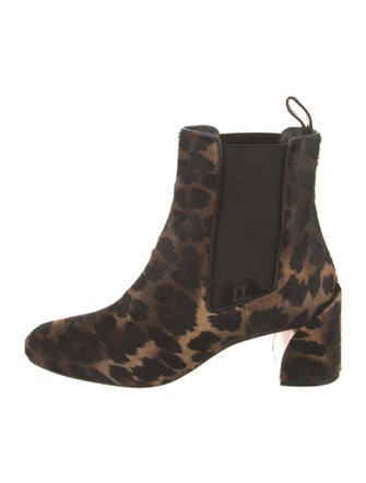 Christian Louboutin Ponyhair Animal Print Chelsea Boots