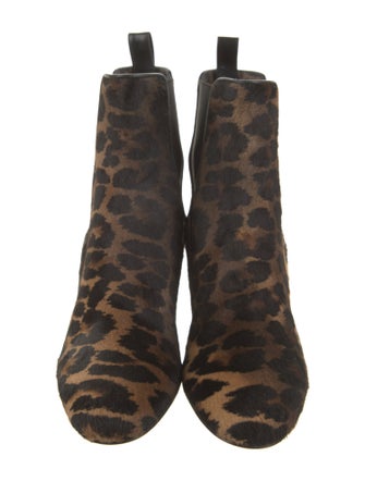 Christian Louboutin Ponyhair Animal Print Chelsea Boots