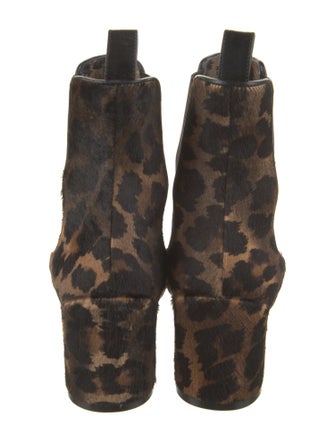 Christian Louboutin Ponyhair Animal Print Chelsea Boots