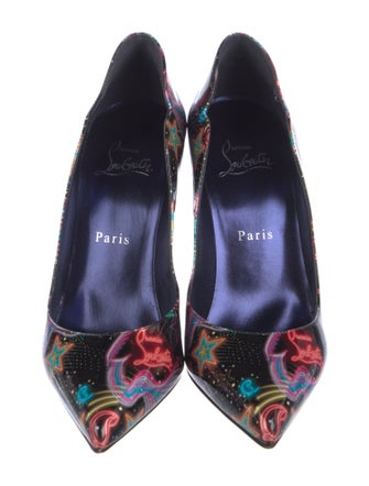 Christian Louboutin Patent Leather Printed Pumps