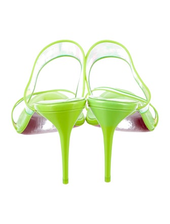 Christian Louboutin PVC Leather Trim Embellishment Slides