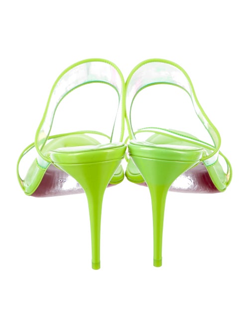 Christian Louboutin PVC Leather Trim Embellishment Slides