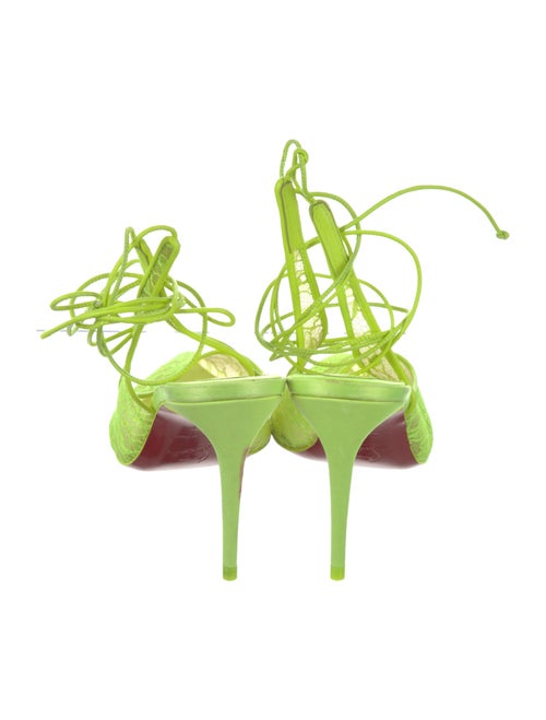 Christian Louboutin Lace Lace Pattern Slingback Pumps