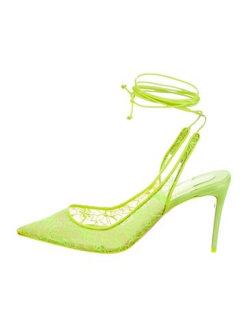 Christian Louboutin Pumps Lace Pattern Slingback IT 37 | 7