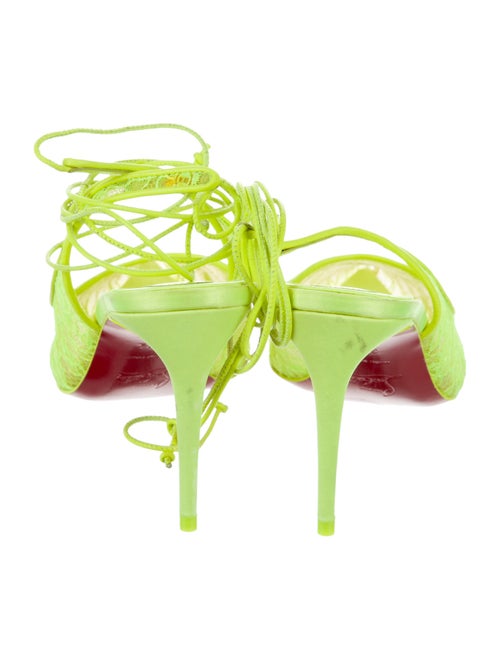 Christian Louboutin Lace Lace Pattern Slingback Pumps