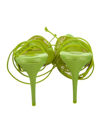 Christian Louboutin Lace Lace Pattern Slingback Pumps