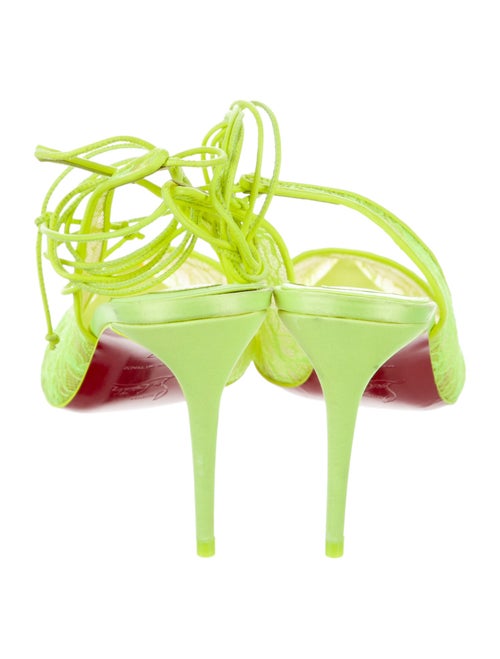 Christian Louboutin Lace Lace Pattern Slingback Pumps