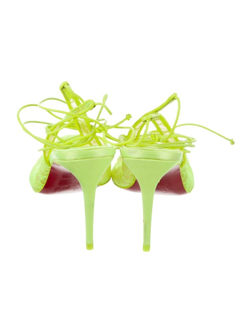 Christian Louboutin Lace Lace Pattern Slingback Pumps