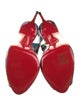 Christian Louboutin Patent Leather Printed Slingback Sandals