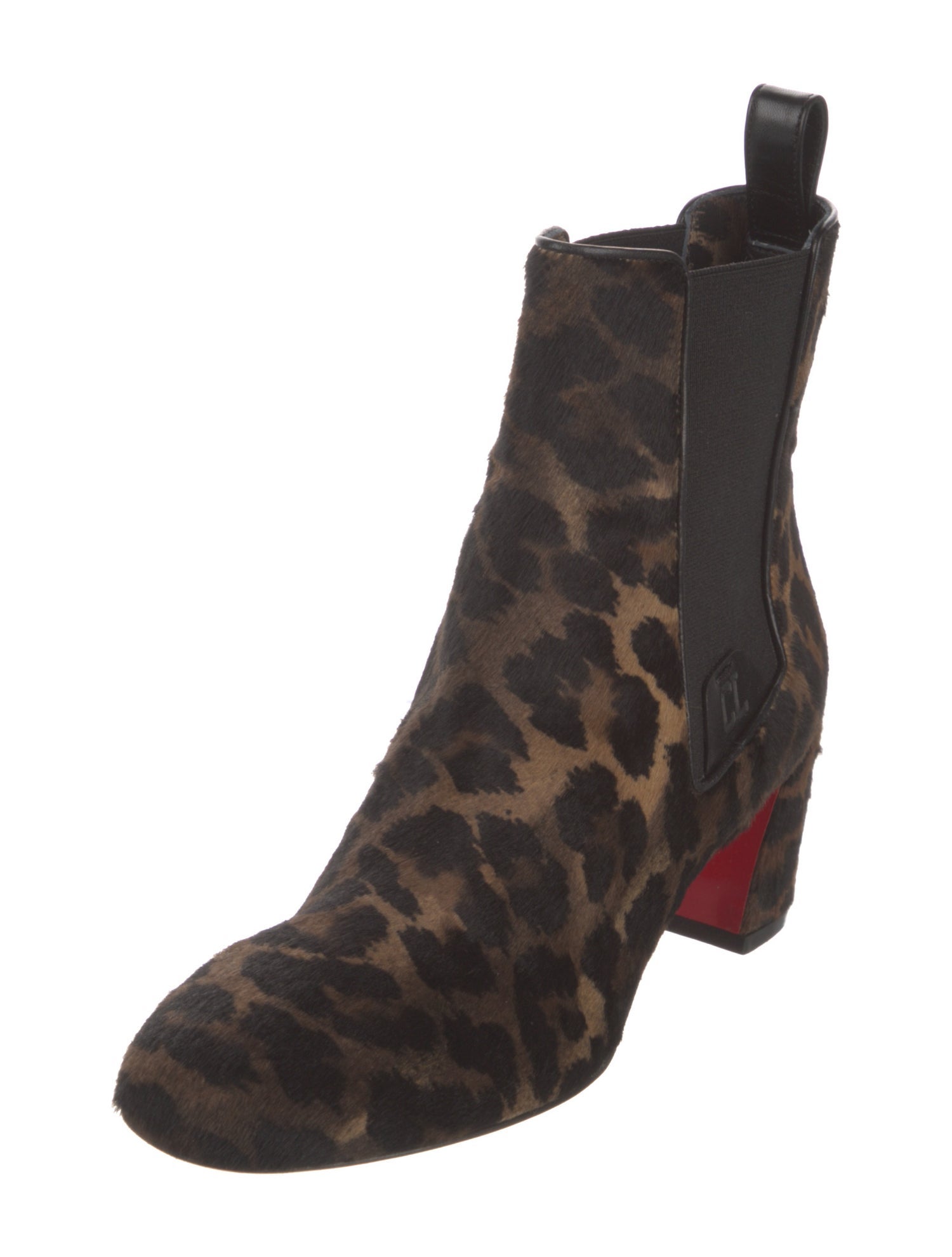 Christian Louboutin Ponyhair Animal Print Chelsea Boots