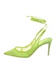 Christian Louboutin Lace Lace Pattern Slingback Pumps