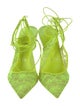 Christian Louboutin Lace Lace Pattern Slingback Pumps